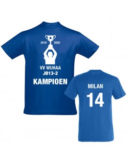 Sport Kampioenshirt KA0102 - voorzijde en achterzijde bedrukt