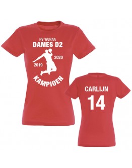 Handbal kampioenshirt KA0402 - voorzijde en achterzijde bedrukt