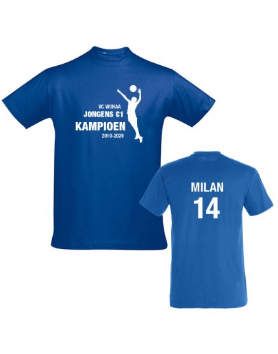 Volleybal kampioenshirt KA1102 - voorzijde en achterzijde bedrukt Volleybal kampioenshirt KA1102 - voorzijde en achterzijde bedrukt