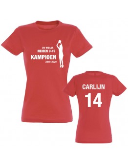 Basketbal kampioenshirt KA1402 - voorzijde en achterzijde bedrukt