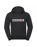 Premium heren hoodie - Wuhaa - donkergrijs
