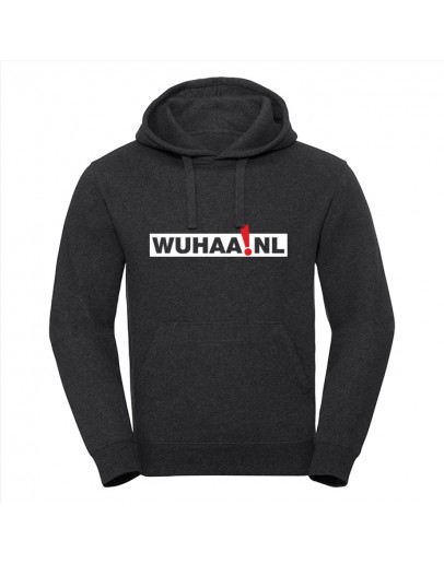 Premium heren hoodie - Wuhaa - donkergrijs