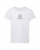 Meisjes t-shirt - Eat Sleep App Repeat Meisjes t-shirt - Eat Sleep App Repeat
