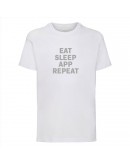 Jongens t-shirt - Eat Sleep App Repeat