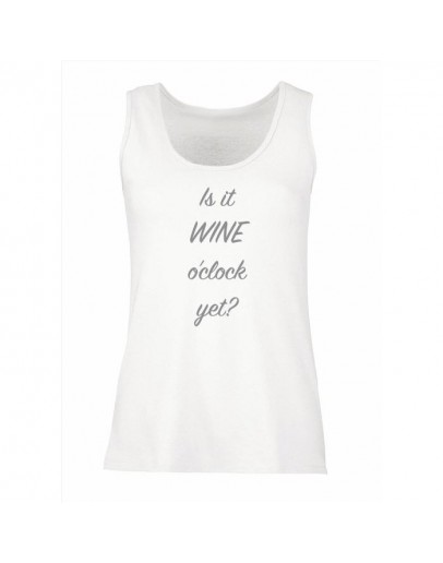Dames tanktop - Wine o'clock